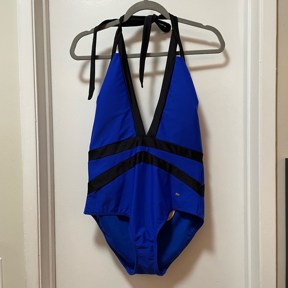 Ted Baker Other - **NWT** Ted Baker “Racinda” Blue Triangle Cutout Halter Swimsuit